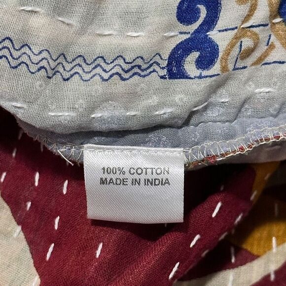 Jaded Gypsy Kantha Kimono OS  Frayed Edges Boho Festival Cottage Artsy Rustic - Picture 11 of 16